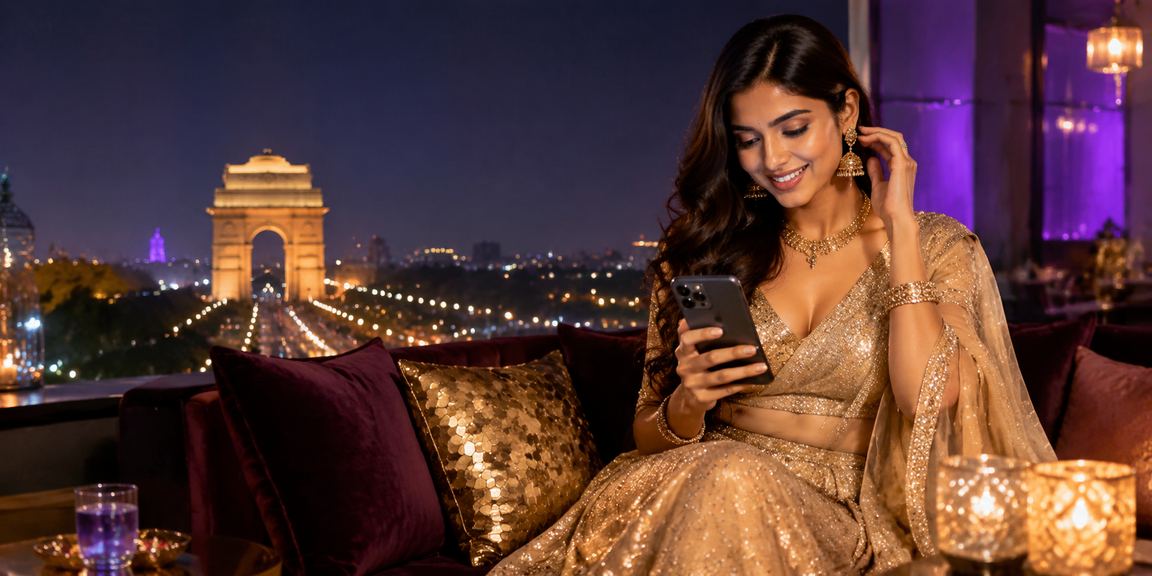 Payment transaction concept with Indian landmarks